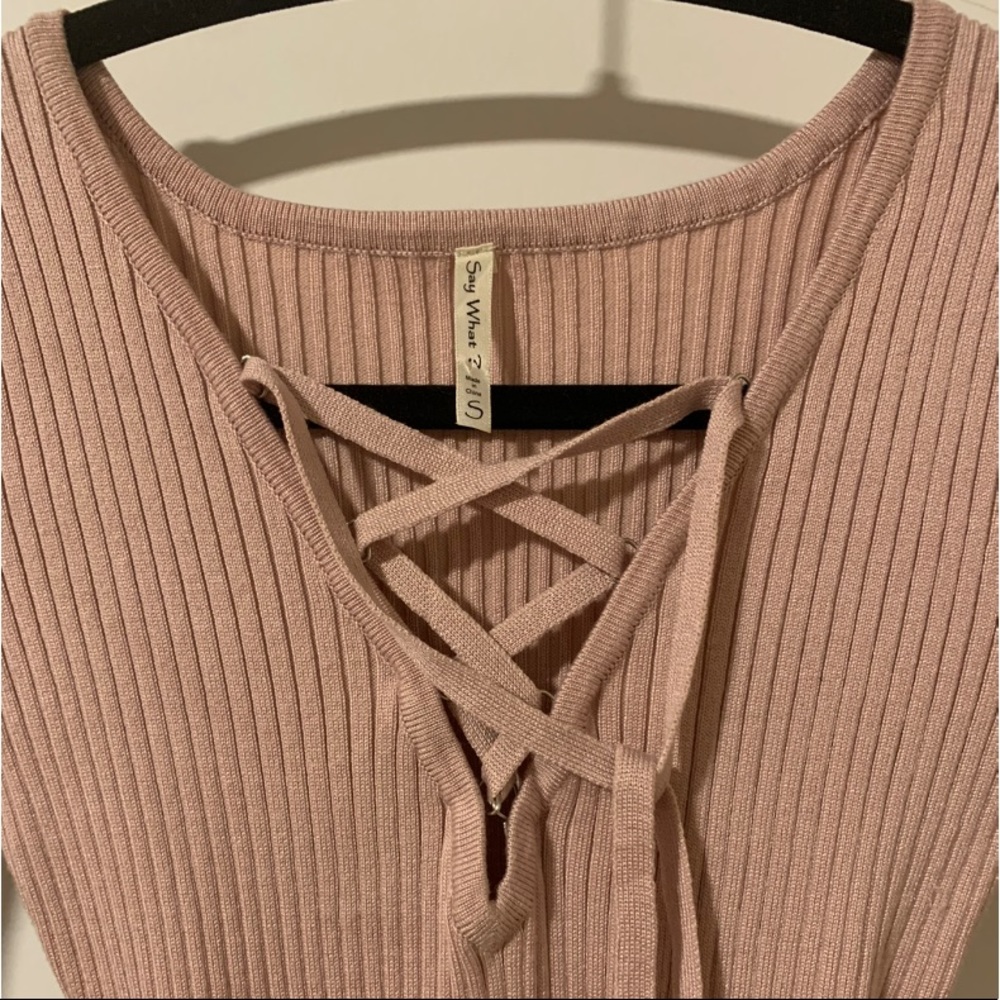 Pink Long Sleeve Dress